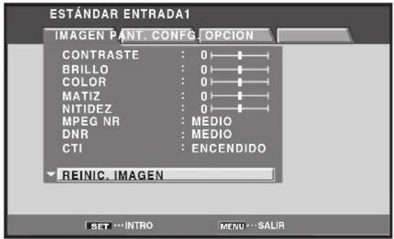 PIONEER PRO810HD - Returno a los values de ajuste de laImagen original - 2