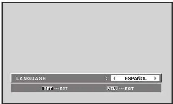 PIONEER PRO810HD - Ajuste del idioma de visualización en pantalla - 7