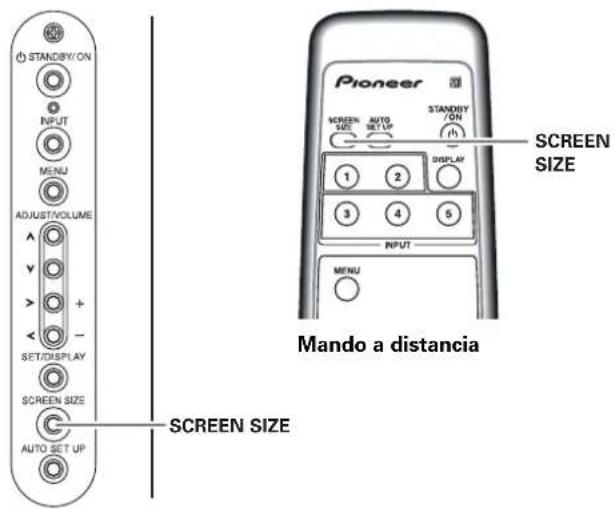 PIONEER PRO810HD - Selección del tamanó de pantalla - 1