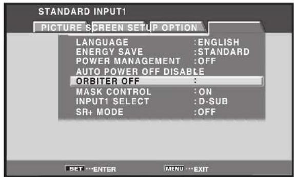 PIONEER PRO810HD - Setting the Orbiter (ORBITER) - 5