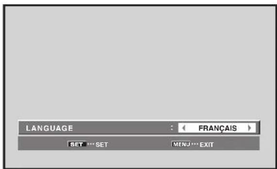 PIONEER PRO810HD - Sélection de la langue d'affichagesur l'écran - 7