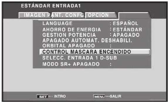 PIONEER PRO810HD - Posicion de la mascara lateral (CONTROL MASCARA) - 5