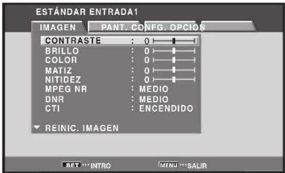 PIONEER PRO810HD - Returno a los values de ajuste de laImagen original - 1