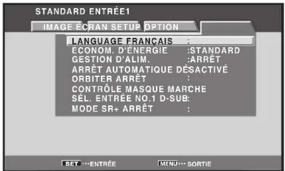 PIONEER PRO810HD - Réglages d'économie d'énergie (ÉCONOM. D'ENERGIE) - 4