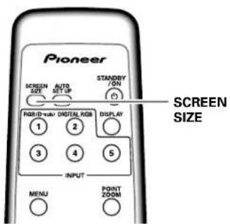 PIONEER PDP607CMX - Screen size selection - 1