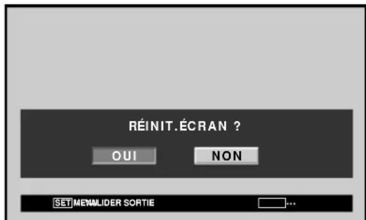 PIONEER PDP607CMX - Pour rétablier les valeurs par défaut des paramètres de l'option [ECRAN] - 1