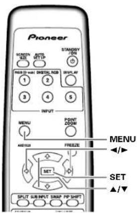 PIONEER PDP607CMX - Réglage de l'IMAGE - 1