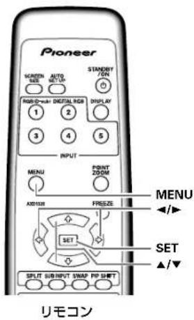 PIONEER PDP607CMX - 画面の位置やクロック周波数、クロック位相を調整する<手動調整> - 1