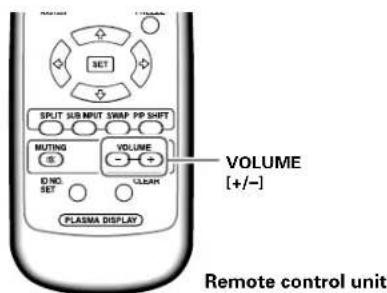PIONEER PDP607CMX - Adjusting sound volume - 2
