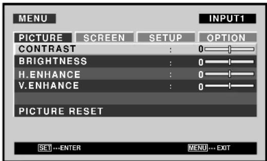 PIONEER PDP607CMX - Press the MENU button to display the menu screen. - 1