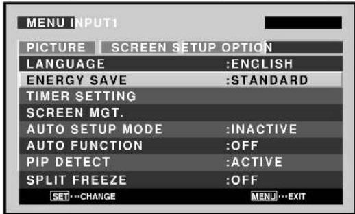 PIONEER PDP607CMX - Energy saving settings (ENERGY SAVE) - 5