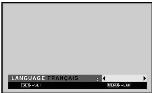 PIONEER PDP607CMX - Réglage de la langue d'affichagesur écran - 7