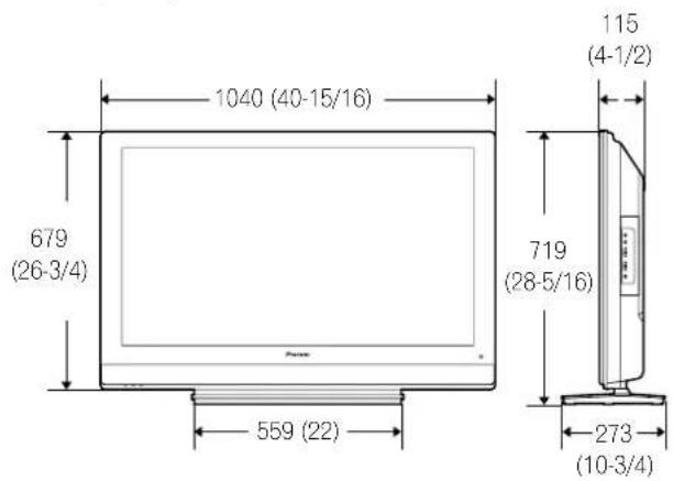 PIONEER PDP6071HD - Dimensions - 3