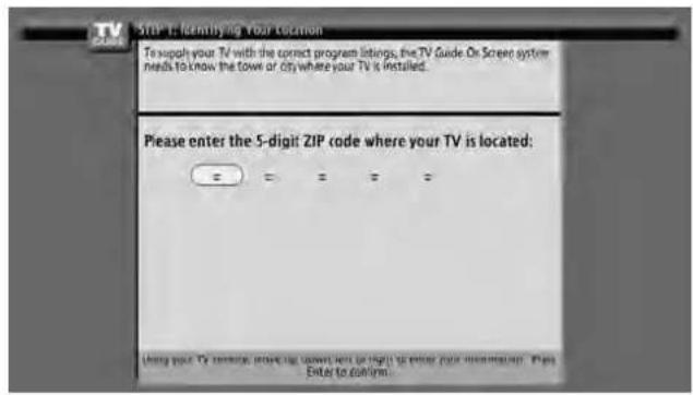 PIONEER PDP6071HD - Screen 2: Enter ZIP or Postal Code - 1