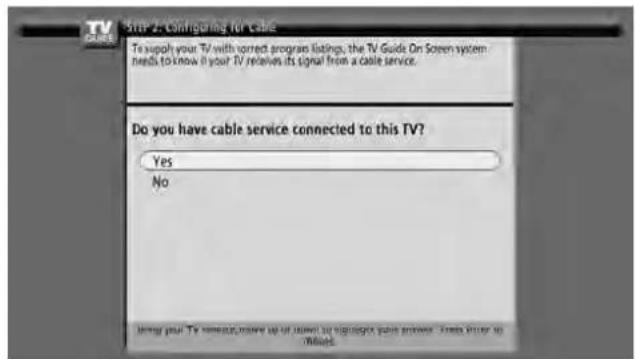 PIONEER PDP6071HD - Screen 3: Do you have Cable? - 1