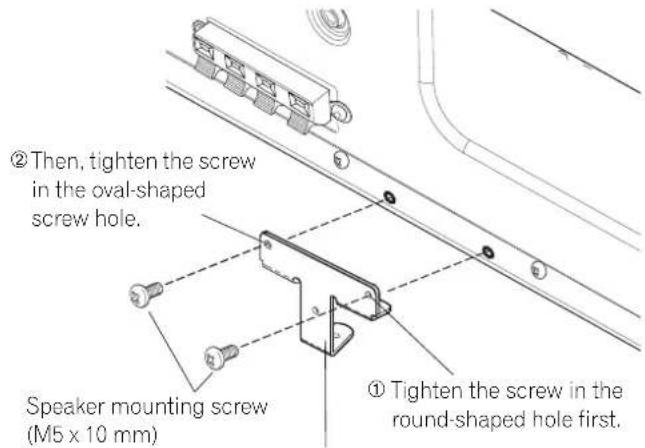 PIONEER PDP6071HD - Attach the center fitting to the lower center on the rear panel of the Plasma Display. - 1