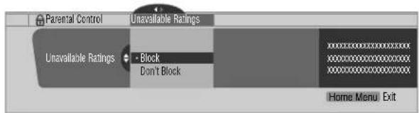PIONEER PDP6071HD - Blocking Not Rated TV programs - 1