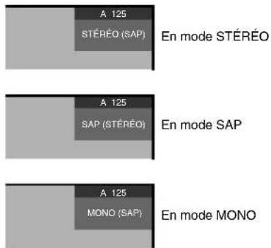 PIONEER PDP6071HD - Au cours de la réception de signaux STÉRÉO + SAP - 1