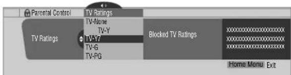 PIONEER PDP6071HD - Setting the TV ratings - 1