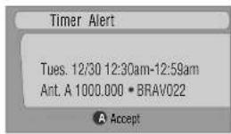 PIONEER PDP6071HD - When scheduled reminder is due (auto-tune is ON) - 1