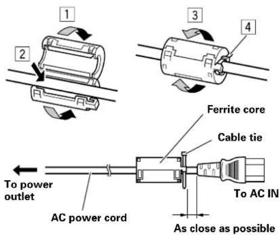 PIONEER PDP425CMX - Attaching the ferrite cores - 1