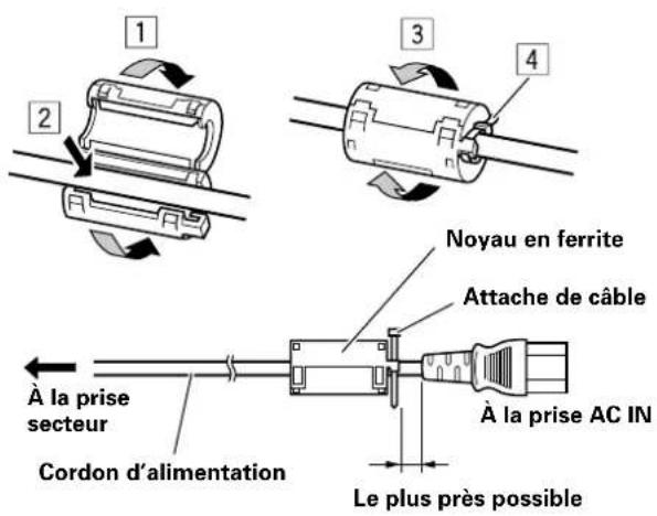 PIONEER PDP425CMX - Fixation des noyaux en ferrite - 1