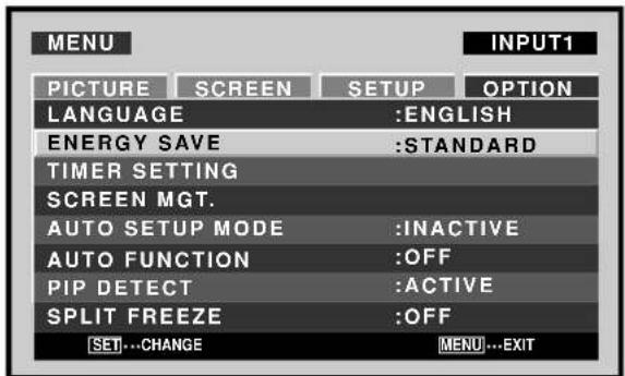PIONEER PDP425CMX - Energy saving settings (ENERGY SAVE) - 5