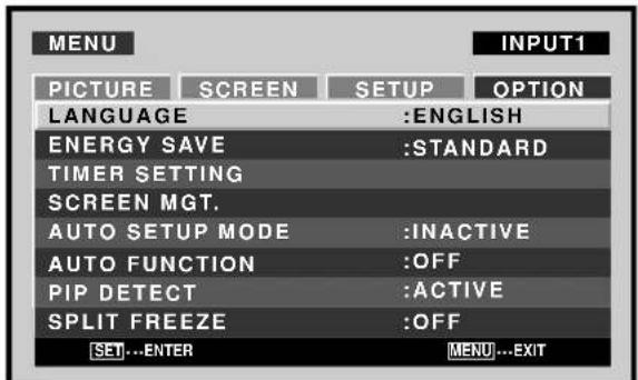 PIONEER PDP425CMX - Energy saving settings (ENERGY SAVE) - 4