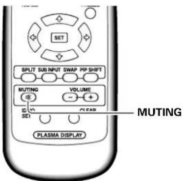 PIONEER PDP425CMX - Muting the sound - 1