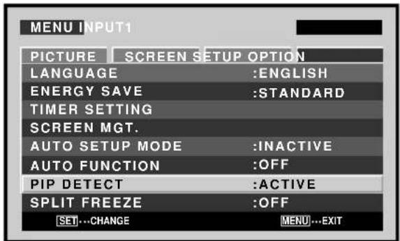 PIONEER PDP425CMX - Setting the subscreen mode (PIP DETECT) - 5