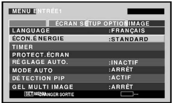 PIONEER PDP425CMX - Réglages d'économie d'énergie (ÉCON. ÉNERGIE) - 3