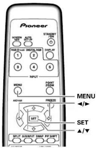 PIONEER PDP425CMX - Setting the memo screen (SPLIT FREEZE) - 1