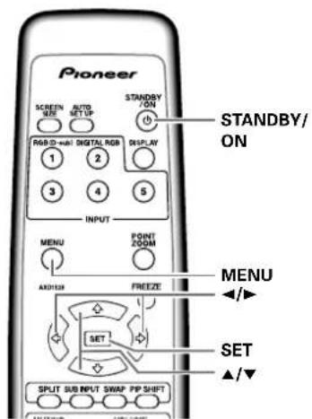 PIONEER PDP425CMX - Setting the onscreen display language - 1