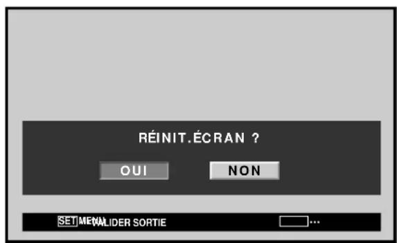 PIONEER PDP425CMX - Pour rétablir les valeurs par défaut des paramètres de l'option [ecran] - 1
