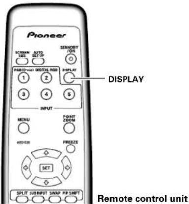 PIONEER PDP507CMX - Confirming current status - 2