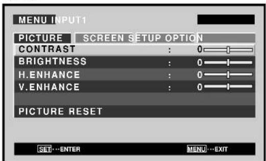 PIONEER PDP507CMX - Press the MENU button to display the menu screen. - 1