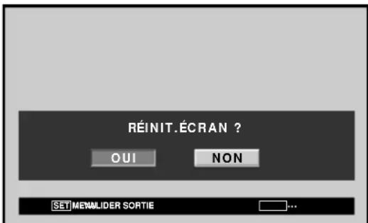 PIONEER PDP507CMX - Pour rétablir les valeurs par défaut des paramètres de l'option [ÉCRAN] - 1