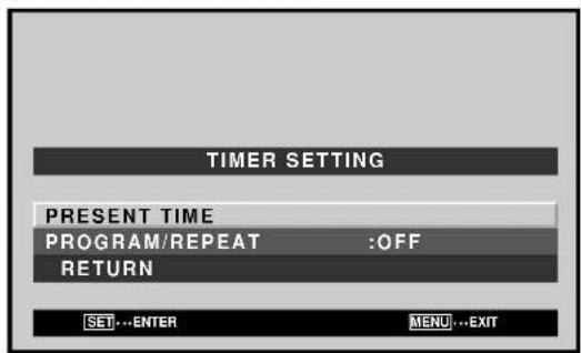 PIONEER PDP507CMX - Setting the PRESENT TIME - 6