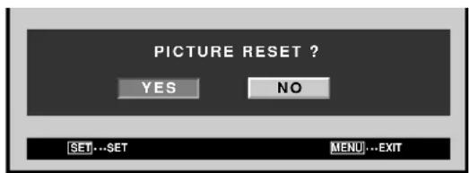 PIONEER PDP507CMX - To reset [PICTURE] mode settings to the default - 1