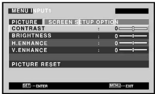 PIONEER PDP507CMX - Press the MENU button to display the menu screen. - 1