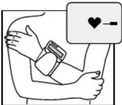BRAUN PrecisionSensor BP2008 - Pour chaque mesure de la tension artérielle effectuée au poignet, une position de mesure adéquate au niveau du cœur est essentielle pour obtenir des résultats précis. - 3