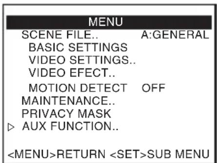 JVC TKC9511EG - Ajuste de [AUX FUNCTION] en "OUT:B&amp;W" - 1