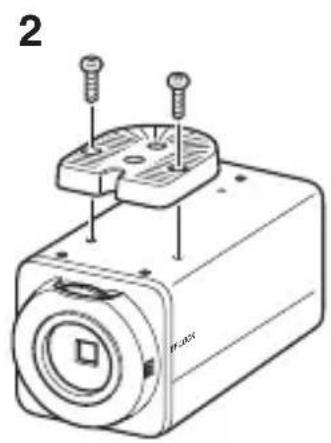 JVC TKC9511EG - Installation du support de fixation sur le dessus de laamera - 2