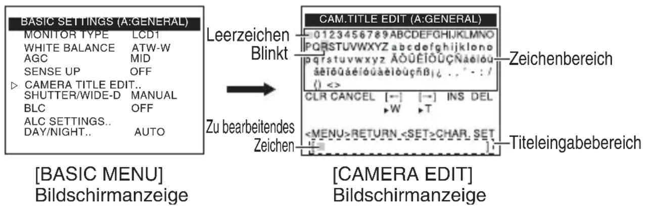JVC TKC9511EG - Einstellen des [CAMERA TITLE] - 1