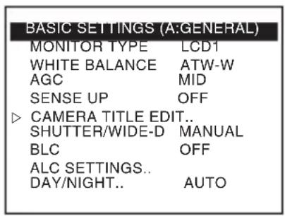 JVC TKC9511EG - Impostazione di [CAMERA TITLE] - 1