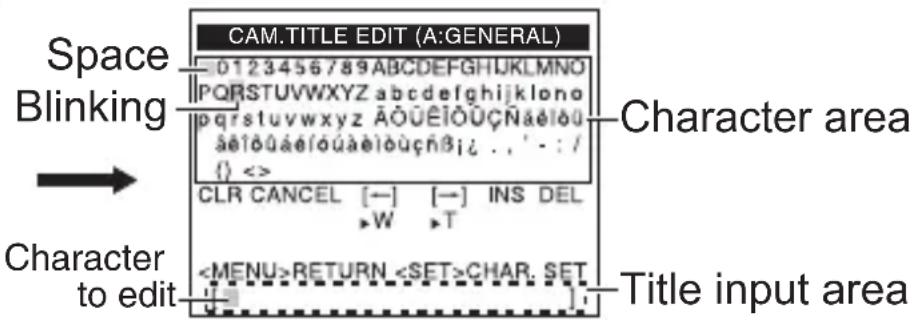 JVC TKC9511EG - Setting the [CAMERA TITLE] - 2