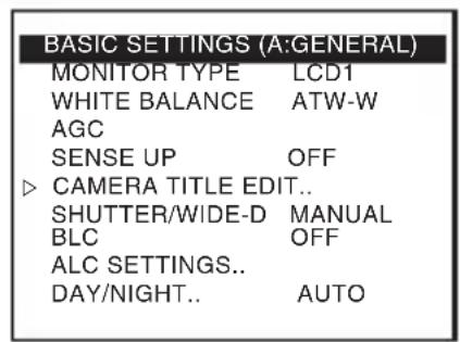 JVC TKC9511EG - Setting the [CAMERA TITLE] - 1