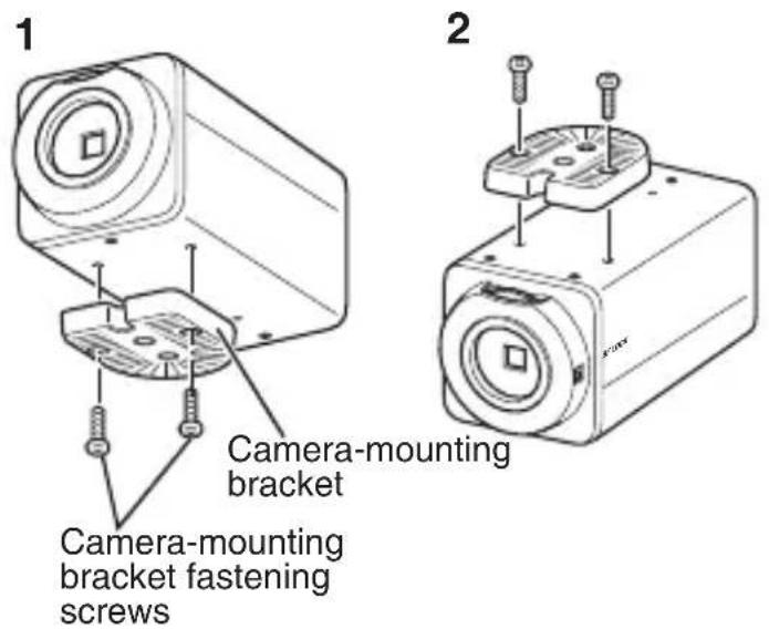 JVC TKC9511EG - Mounting the Camera-Mounting Bracket on Top of the Camera - 1