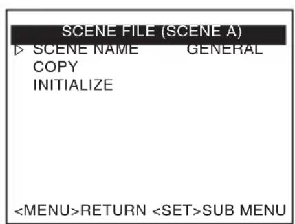 JVC TKC9511EG - Modifica del nome del file scena (SCENE NAME) - 1