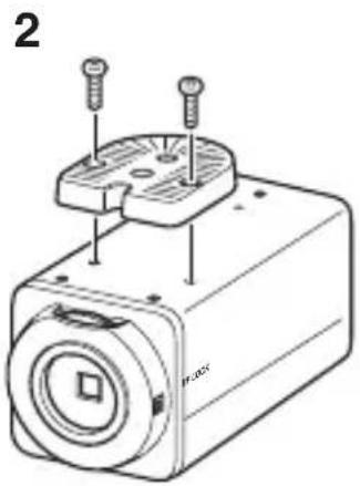 JVC TKC9511EG - Montaggio della staffa di montaggio della videocamera sulla parte superiore della videocamera - 2